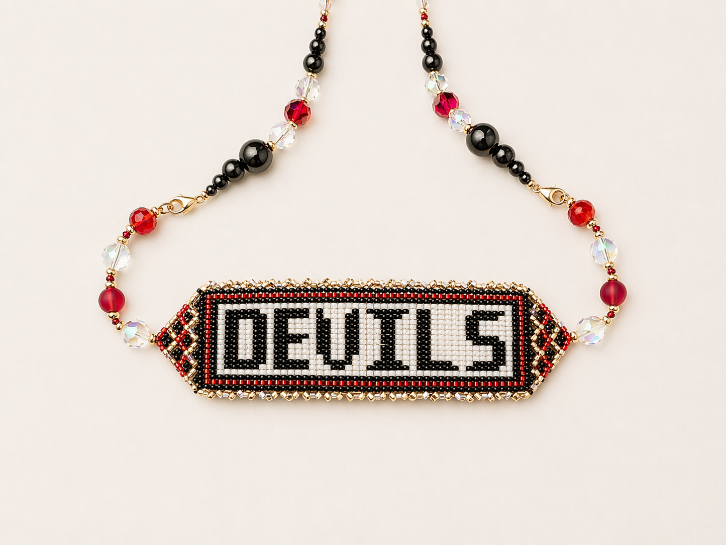 Manchester United beaded medallion