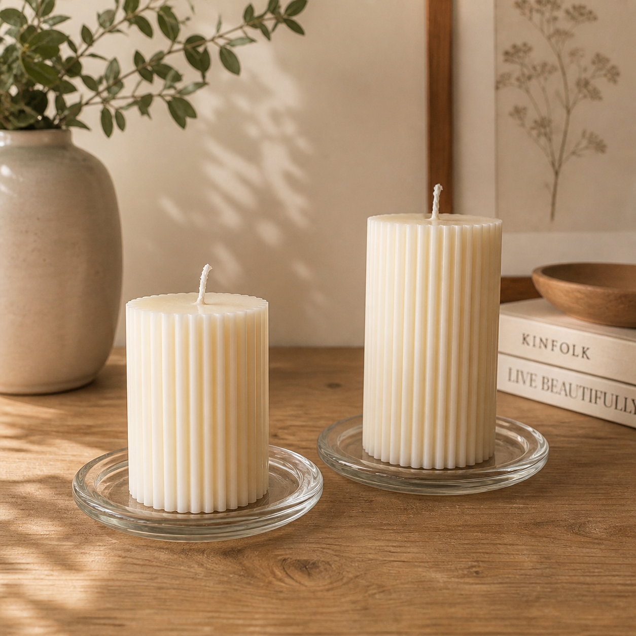 White Pillar Candles