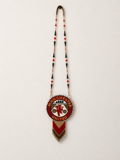 Manchester United beaded medallion