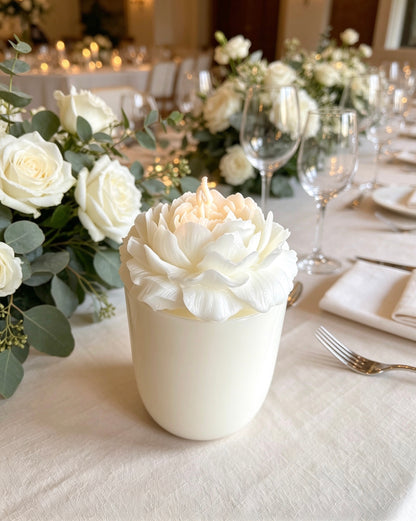 Peony pillar candle
