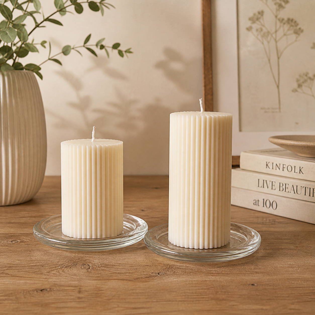 White Pillar Candles
